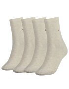 Tommy Hilfiger Set de sosete lungi cu logo brodat - 4 perechi - Bej
