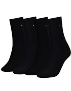Tommy Hilfiger Set de sosete lungi cu logo brodat - 4 perechi - Negru