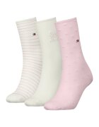 Tommy Hilfiger Set de sosete lungi cu model variat - 3 perechi - Roz pastel/Verde fistic