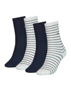 Tommy Hilfiger Set de sosete scurte - 2 perechi - Alb/Albastru inchis