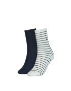 Tommy Hilfiger Set de sosete scurte - 2 perechi10 - Alb murdar/Bleumarin
