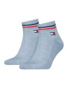 Tommy Hilfiger Set de sosete scurte unisex - striate - 2 perechi - Albastru glaciar