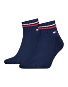 Tommy Hilfiger Set de sosete scurte unisex - striate - 2 perechi - Bleumarin