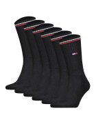 Tommy Hilfiger Set de sosete unisex pentru tenis 166541 - 6 perechi - Negru