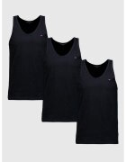 Tommy Hilfiger Set de top-uri din bumbac - 3 piese - Negru