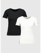 Tommy Hilfiger Set de tricouri de casa din amestec de bumbac cu croiala slim fit - 2 piese - Alb/Negru