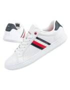 Tommy Hilfiger Sneakers barbati - 40% Poliester - 40% Piele naturala - 20% Poliuretan - Alb - 27124