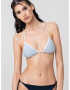 Tommy Hilfiger Sutien de baie triunghiular - Alb/Albastru prafuit