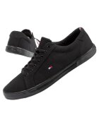 Tommy Hilfiger Tenisi low-cut cu broderie logo - Negru
