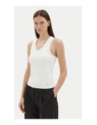 Tommy Hilfiger Top Dama - Ecru - 96% bumbac - 4% elastan -
