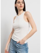 Tommy Hilfiger Top slim fit cu striatii - Alb