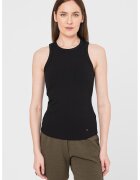 Tommy Hilfiger Top slim fit cu striatii - Negru