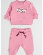 Tommy Hilfiger Trening din amestec de bumbac organic cu imprimeu logo - Roz