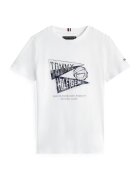 Tommy Hilfiger Tricou Baiat - Alb - 100% bumbac - 14 ani