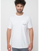 Tommy Hilfiger Tricou cu decolteu la baza gatului si buzunar pe piept - Alb optic