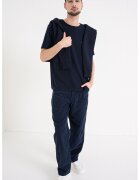 Tommy Hilfiger Tricou cu decolteu la baza gatului si logo discret - Bleumarin