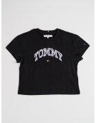Tommy Hilfiger Tricou cu imprimeu logo - Negru/Maro