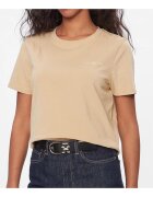 Tommy Hilfiger Tricou dama WW0WW37877 - Bumbac/Elastan - Crem