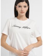 Tommy Hilfiger Tricou de bumbac organic cu broderie logo - Alb