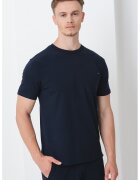 Tommy Hilfiger Tricou de casa din amestec de modal cu decolteu la baza gatului - Albastru ultramarin