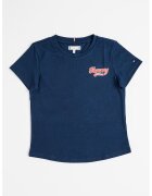Tommy Hilfiger Tricou din amestec de bumbac cu logo - Bleumarin