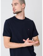 Tommy Hilfiger Tricou din amestec de bumbac organic si logo discret brodat - Rosu/Alb/Bleumarin