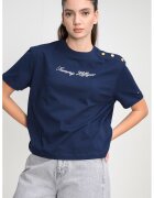 Tommy Hilfiger Tricou din bumbac cu logo - Bleumarin