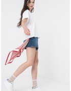 Tommy Hilfiger Tricou lejer cu decolteu in V - Alb optic