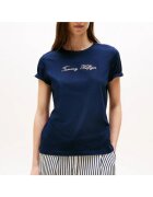 Tommy Hilfiger Tricou LUREX SCRIPT REG C-NK SS TEE-WW0WW47210-C1G