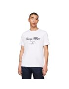 Tommy Hilfiger Tricou pentru Barbati - script logo tee - MW0MW33691-YBR - Alb - Alb
