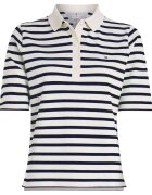 Tommy Hilfiger Tricou Polo dama - Bumbac - Alb/Negru - Alb