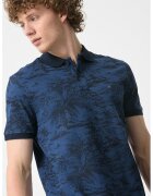 Tommy Hilfiger Tricou polo din ameste de in si bumbac organic - Bleumarin