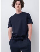 Tommy Hilfiger Tricou regular fit cu decolteu la baza gatului - Bleumarin