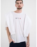 Tommy Hilfiger Tricou regular fit cu imprimeu logo discret - Alb