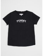 Tommy Hilfiger Tricou regular fit cu imprimeu logo - Negru