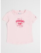 Tommy Hilfiger Tricou regular fit de bumbac cu logo - Roz pastel