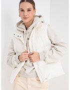 Tommy Hilfiger Vesta cu umplutura de puf si fermoar - Alb murdar
