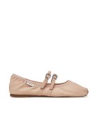 Tommy Jeans Balerini de dama - piele naturala - roz -