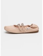 Tommy Jeans Balerini de piele cu catarama - Roz somon