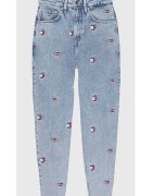 Tommy Jeans Blugi conici mom fit cu imprimeu logo -