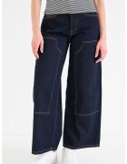 Tommy Jeans Blugi crop cu croiala ampla - Albastru ultramarin