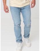 Tommy Jeans Blugi din amestec de bumbac cu talie medie - Albastru prafuit