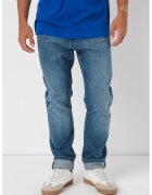 Tommy Jeans Blugi drepti cu aspect decolorat - Albastru prafuit