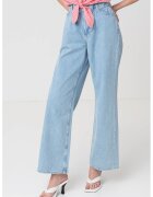 Tommy Jeans Blugi evazati cu talie inalta - Albastru deschis