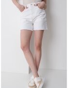 Tommy Jeans Blugi scurti mom fit - Alb fildes