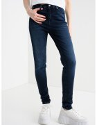 Tommy Jeans Blugi skinny cu talie medie Nora - Albastru inchis
