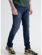 Tommy Jeans Blugi slim fit cu aspect decolorat - Albastru