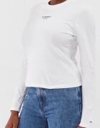 Tommy Jeans Bluza dama - Bumbac - Alb - Alb
