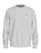 Tommy Jeans Bluza de trening cu decolteu la baza gatului si logo discret - Gri deschis