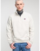 Tommy Jeans Bluza de trening cu fenta si fermoar - Crem